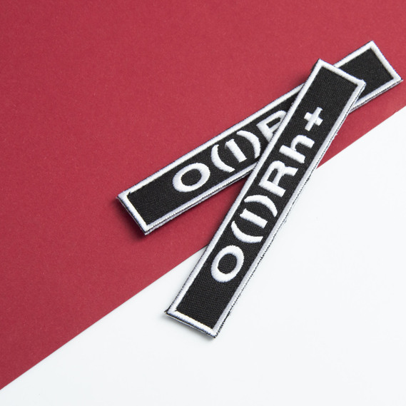 Шеврон нашивка на липучке Группа крови черный 1+ 2х12 см, фото 4 Шеврон нашивка на липучке Группа крови черный 1+ 2х12 см, фото 4