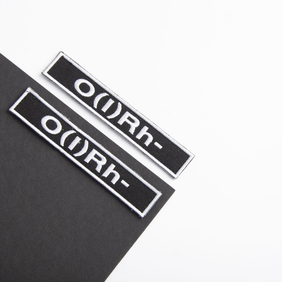 Шеврон нашивка на липучке Группа крови черный 1-2х12 см, фото 4 Шеврон нашивка на липучке Группа крови черный 1-2х12 см, фото 4