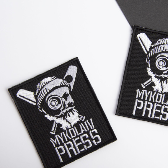 Velcro Patch for Journalists MYKOLAIV PRESS 7x8.5 cm Embroidered Patch for Media Professionals and Press, фото 3