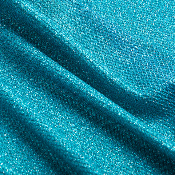 Трикотаж блиск сітка т/бірюза, фото 2 Трикотаж блиск сітка т/бірюза, фото 2