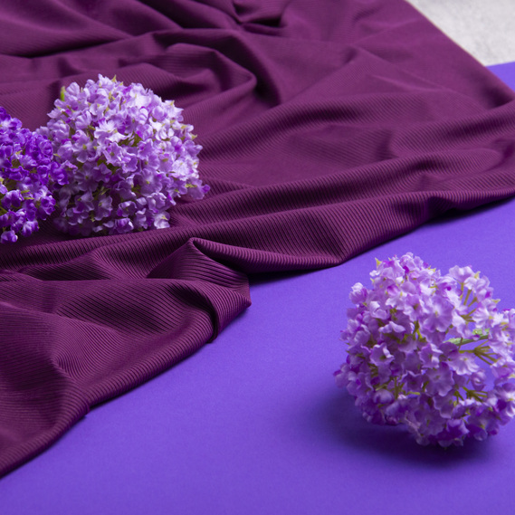 Ткань трикотаж Вирджиния фіолет, фото 3