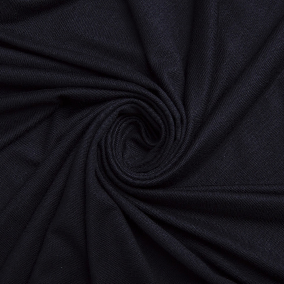 Ткань трикотаж вискоза Валенсия чорний, фото 1