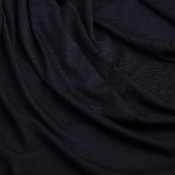 Ткань трикотаж вискоза Валенсия чорний, фото 2