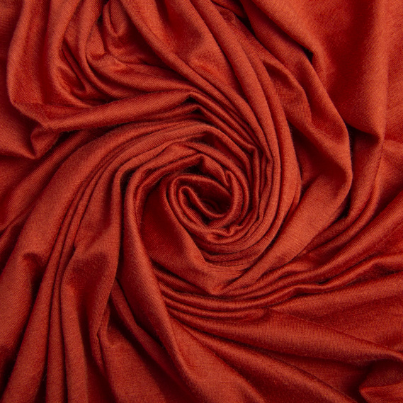 Ткань трикотаж вискоза Валенсия теракот, фото 1