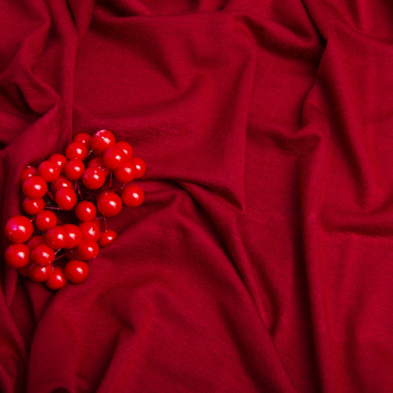 Knitwear viscose Valencia вишня , фото 3