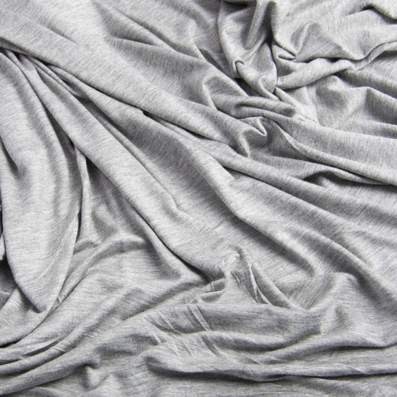 Ткань трикотаж вискоза Валенсия св/сірий меланж, фото 2 Ткань трикотаж вискоза Валенсия св/сірий меланж, фото 2