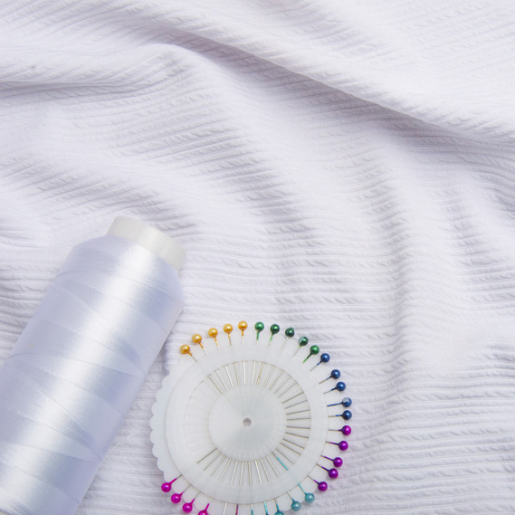 Ткань трикотаж жаккард Арнела білий, фото 3