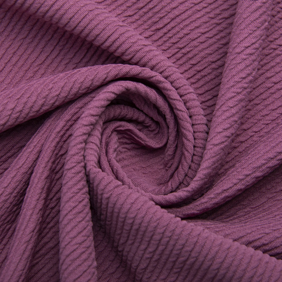 Тканина трикотаж жакард Арнела темно ліловий, фото 1