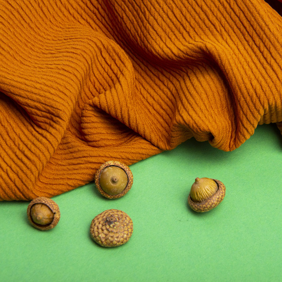 Ткань трикотаж жаккард Арнела кориця, фото 3