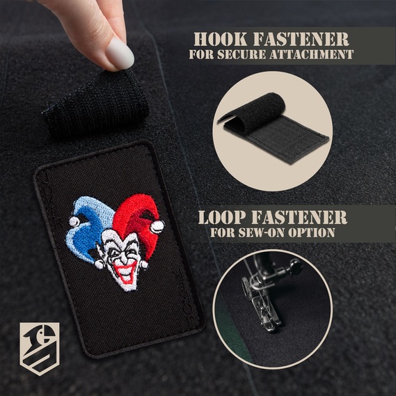 Шеврон нашивка на липучці Джокер 5*8 см, вишитий патч нашивка, фото 6