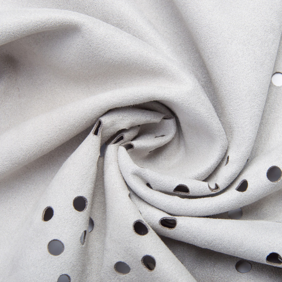 Трикотаж замша Лапша V-R сіра, фото 1