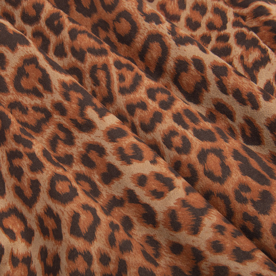 Тканина трикотаж ЗАМША Леопард каштан, фото 2