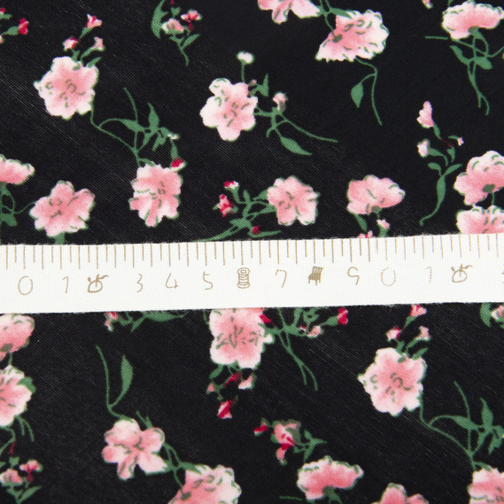 Ткань трикотаж Мадина 200гр/м2 квітка рожева, фото 3