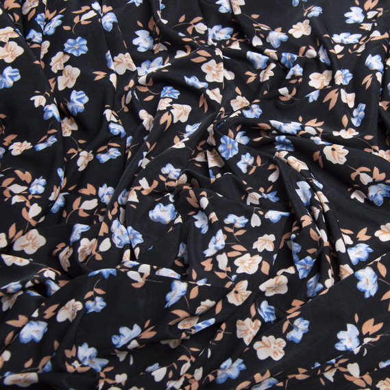 Madina" jersey fabric, 200 g/m² квітка блакитна, фото 2 Madina" jersey fabric, 200 g/m² квітка блакитна, фото 2