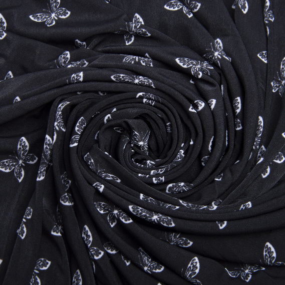 Madina" jersey fabric, 200 g/m² метелики, фото 1 Madina" jersey fabric, 200 g/m² метелики, фото 1