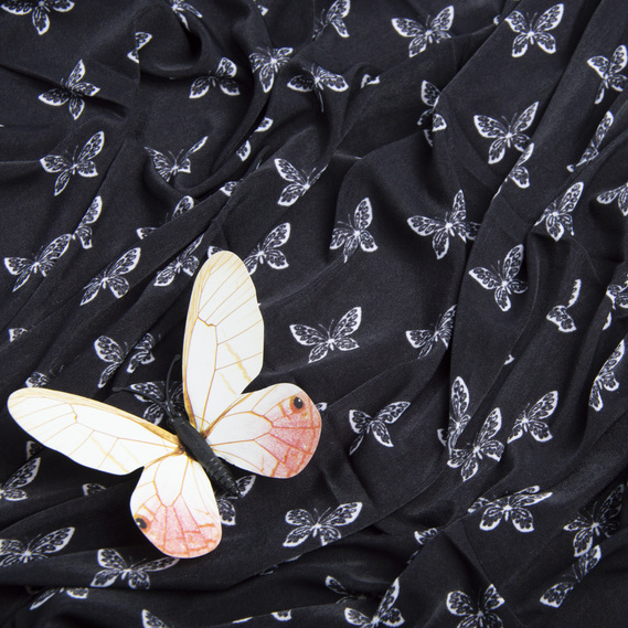 Madina" jersey fabric, 200 g/m² метелики, фото 3 Madina" jersey fabric, 200 g/m² метелики, фото 3