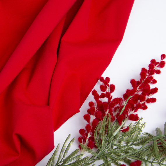 Тканина трикотаж Прага, трикотажна тканина, щільна віскозна тканина, 525 гр/м2 V-26 алий, фото 3