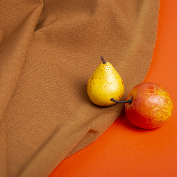 Ткань трикотаж Прага, трикотажная ткань, плотная вискозная ткань, 525 гр/м2 V-53 рудий, фото 3