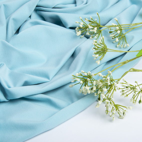 Тканина трикотаж Прага, трикотажна тканина, щільна віскозна тканина, 525 гр/м2 V-1023 ментол, фото 3