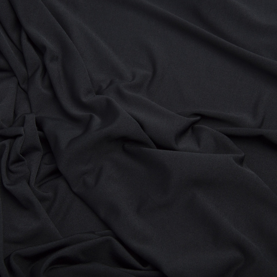 Тканина трикотаж Масло, 150 см, 189 гр/м2 чорний, фото 2 Тканина трикотаж Масло, 150 см, 189 гр/м2 чорний, фото 2