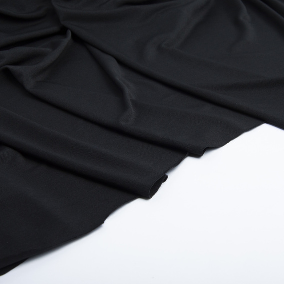 Тканина трикотаж Масло, 150 см, 189 гр/м2 чорний, фото 3 Тканина трикотаж Масло, 150 см, 189 гр/м2 чорний, фото 3