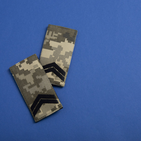 Rank Patch with Velcro Corporal, Ukrainian Armed Forces, Pixel, 5x10 cm, фото 4
