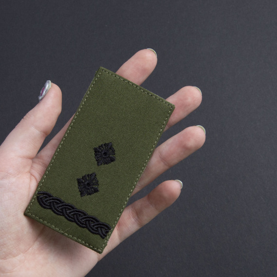 Rank Patch with Velcro Lieutenant Colonel, Ukrainian Armed Forces, Khaki, 5x10 cm, фото 2 Rank Patch with Velcro Lieutenant Colonel, Ukrainian Armed Forces, Khaki, 5x10 cm, фото 2