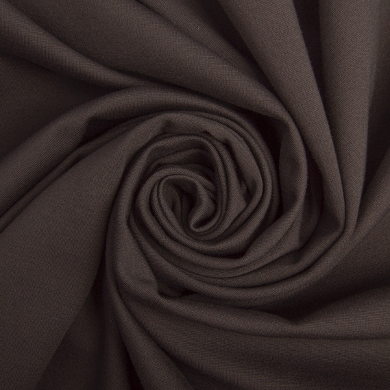 Ткань трикотаж Прага, трикотажная ткань, плотная вискозная ткань, 525 гр/м2 шоколад, фото 1