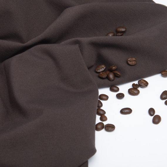 Ткань трикотаж Прага, трикотажная ткань, плотная вискозная ткань, 525 гр/м2 шоколад, фото 3