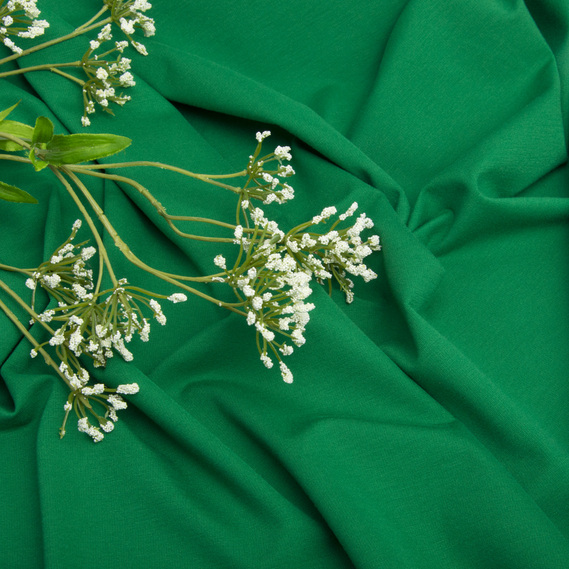 Ткань трикотаж Прага, трикотажная ткань, плотная вискозная ткань, 525 гр/м2 трава, фото 3