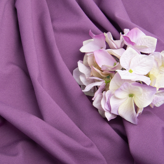 Тканина трикотаж Прага, трикотажна тканина, щільна віскозна тканина, 525 гр/м2 св/фіолет, фото 3