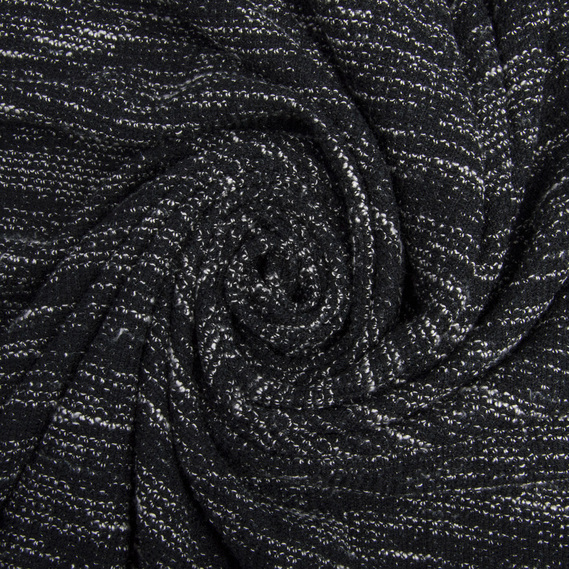 Тканина трикотаж Меланж букле V-1/1 чорний, фото 1 Тканина трикотаж Меланж букле V-1/1 чорний, фото 1