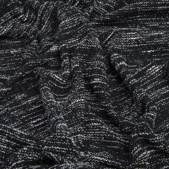 Тканина трикотаж Меланж букле V-1/1 чорний, фото 2 Тканина трикотаж Меланж букле V-1/1 чорний, фото 2