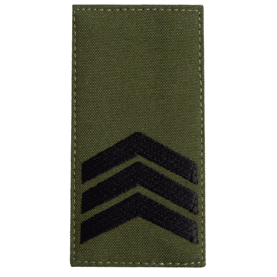 Шеврон нашивка на липучці погон звання ЗСУ Сержант 5х10 см, фото 1