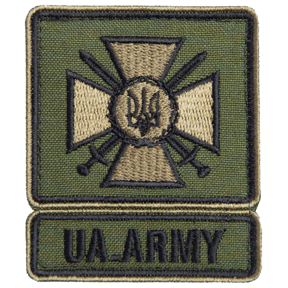 Patch with Velcro UA.ARMY, 6x7 cm, фото 1