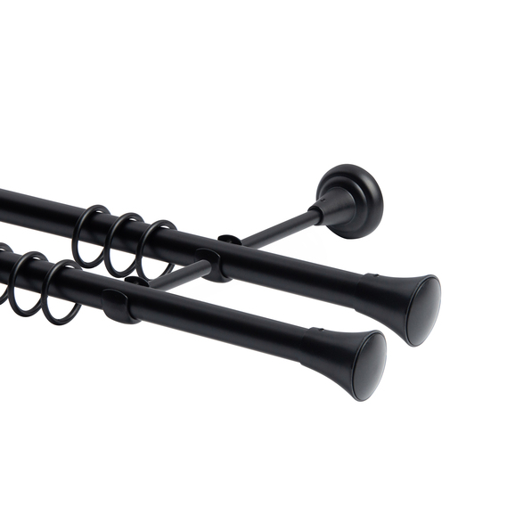 Prince Finials for 19mm Rods, Set of 2 чорний мат, фото 3