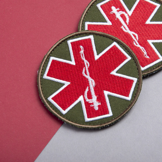 Round Velcro Patch Medical Sanitary Worker 7.7 cm, фото 4