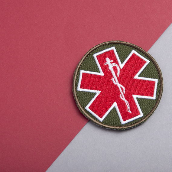 Round Velcro Patch Medical Sanitary Worker 7.7 cm, фото 6