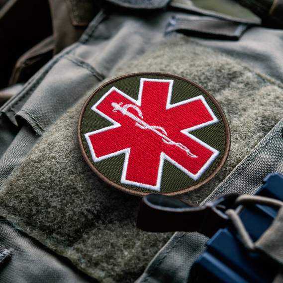 Round Velcro Patch Medical Sanitary Worker 7.7 cm, фото 7