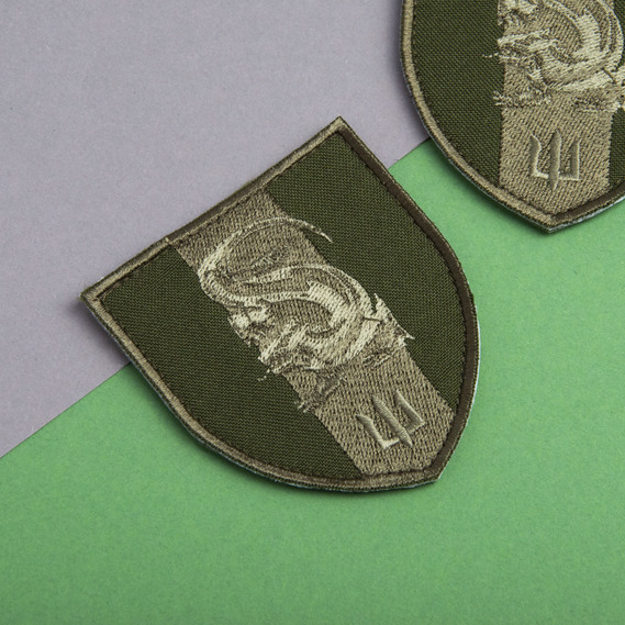 Velcro Patch Marine Infantry 7x8 cm хакі, фото 4