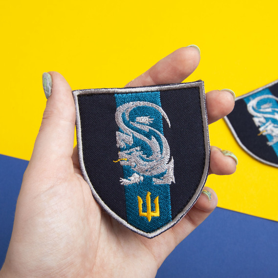 Velcro Patch Marine Infantry 7x8 cm синій, фото 2