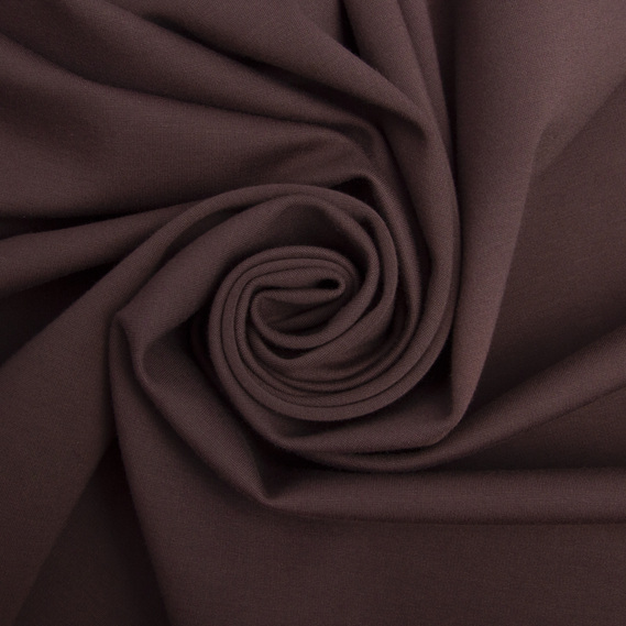 Solid color knitted fabric Prague, 620 g/m2 коричневий, фото 1