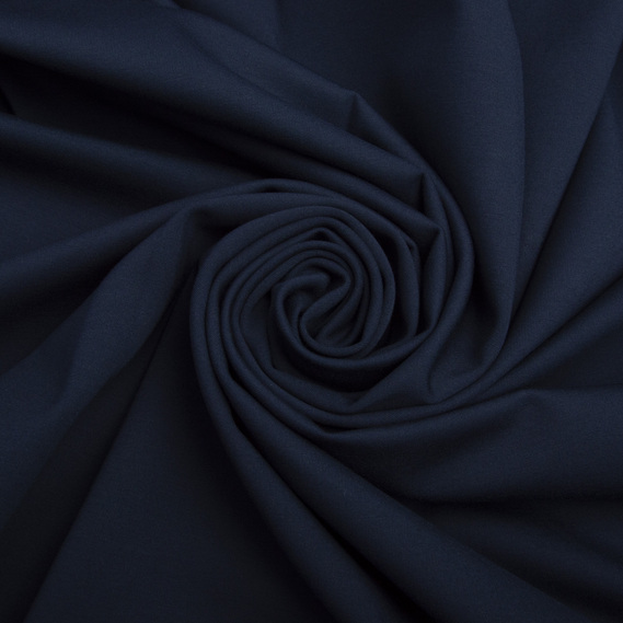 Solid color knitted fabric Prague, 620 g/m2 navy, фото 1