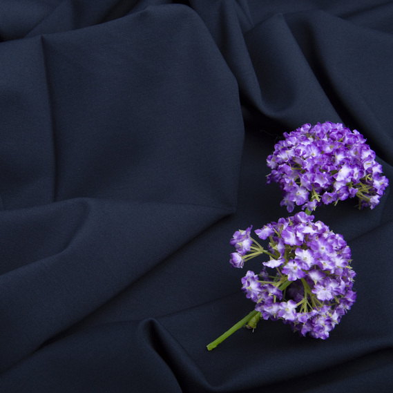 Solid color knitted fabric Prague, 620 g/m2 navy, фото 3