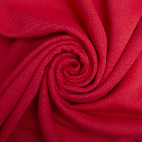 Тканина трикотаж трьохнитка  Сезон червоний , фото 1 Тканина трикотаж трьохнитка  Сезон червоний , фото 1