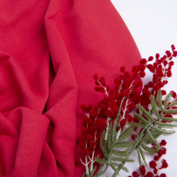 Тканина трикотаж трьохнитка  Сезон червоний , фото 3 Тканина трикотаж трьохнитка  Сезон червоний , фото 3