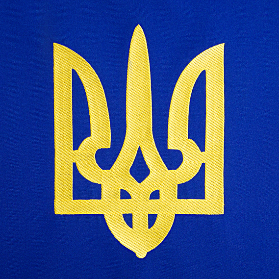 Прапор України з вишивкою 90х135 см TM IDEIA габардин, фото 3 Прапор України з вишивкою 90х135 см TM IDEIA габардин, фото 3