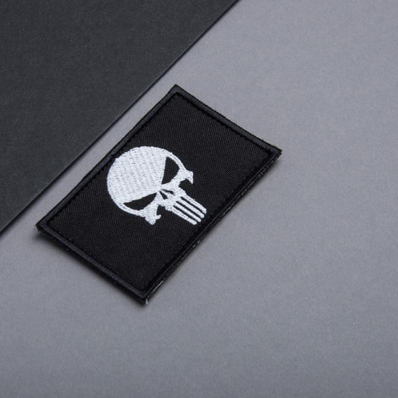 Set of chevrons 2 pcs with Velcro PUNISHER Black skull 5x8 cm, фото 5 Set of chevrons 2 pcs with Velcro PUNISHER Black skull 5x8 cm, фото 5