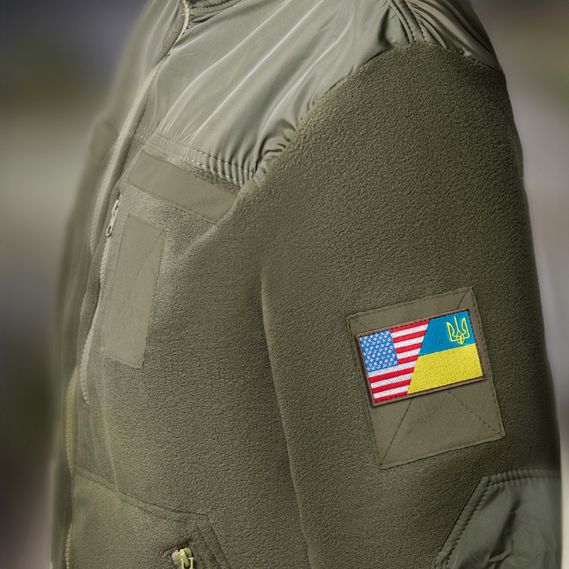 Набор шевронов 2 шт с липучкой Флаг Украины и США 5х8 см, фото 7 Набор шевронов 2 шт с липучкой Флаг Украины и США 5х8 см, фото 7