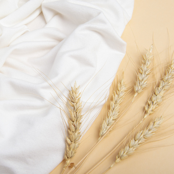 Ткань трикотаж ФУТЕР  V-3 молоко, фото 3